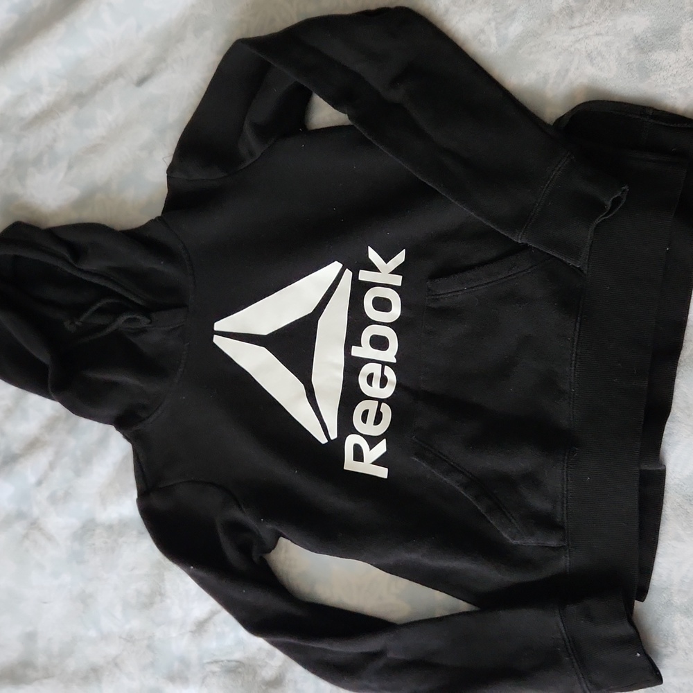 Reebok black and white pullover hoodie